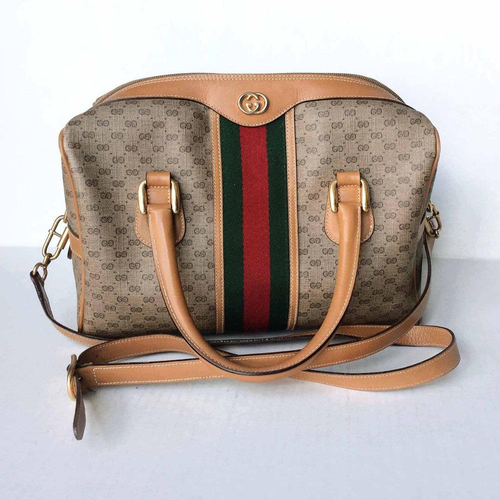 Gucci Boston web GG monogram bag